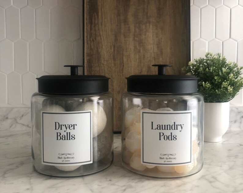 Laundry Collection Laundry Jar Dryer Balls Laundry Pods Etsy