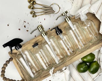 Clear Glass Dispenser | 8 or 16-ounce