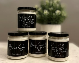 Hand Crafted Soy Candle Collection | 100% Soy Wax | 9 oz. Candles | FREE Safety Candles