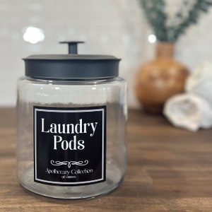 64-ounce 96-ounce Laundry Jars Apothecary Laundry Collection Dryer Balls, Laundry Pods, Scent Boosters, Dryer Sheets image 6