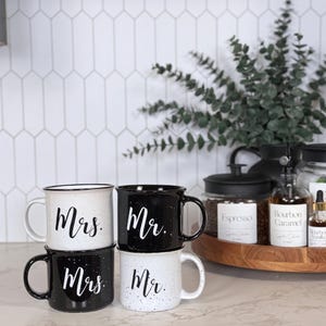Mr. + Mr. + Mrs. + Mrs. Coffee Mug Sets | Inspirational Coffee Mug | 15oz Campfire Mug | Great Gift | Tea Mug