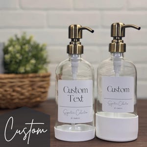 CUSTOM - Clear Glass Soap Dispenser with Silicone Sleeve