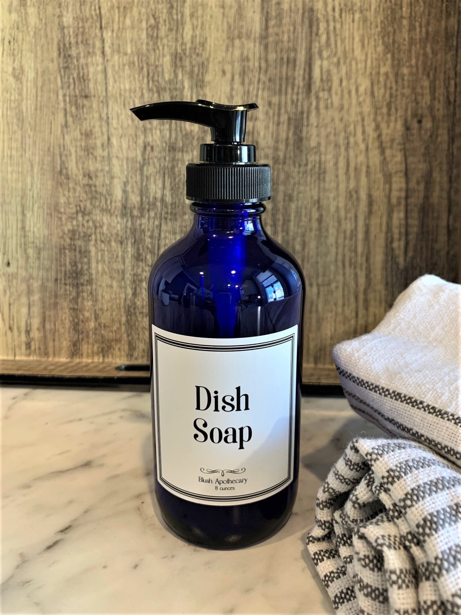 Cobalt Blue Glass Soap Dispenser Dish Soap & Hand Soap Bottle Etsy