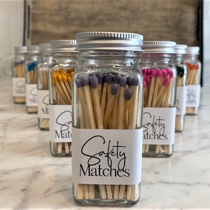 Safety Matches Bottle Colored Matches Strike On Bottle Match Jar Apothecary Bottle Gift Candle Accessory Home Décor Multi Color