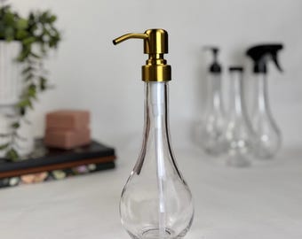 Raindrop Recycled Clear Glass Dispenser | 8-ounce