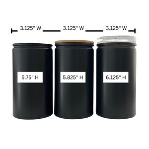 Black Matte Bathroom Storage Jars | Signature Collection | 12oz and ...