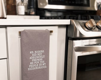 Cotton Tea Towels Crazy Life Set | Funny Kitchen Towels | Great Gift Idea