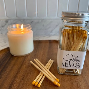 Safety Matches Bottle Colored Matches Strike On Bottle Match Jar Apothecary Bottle Gift Candle Accessory Home Décor Yellow