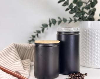 Black Matte Calypso Storage Jars