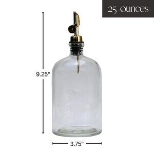 25-ounce Coffee Syrup Bottle with Weighted Pour Spout - Dimensions
