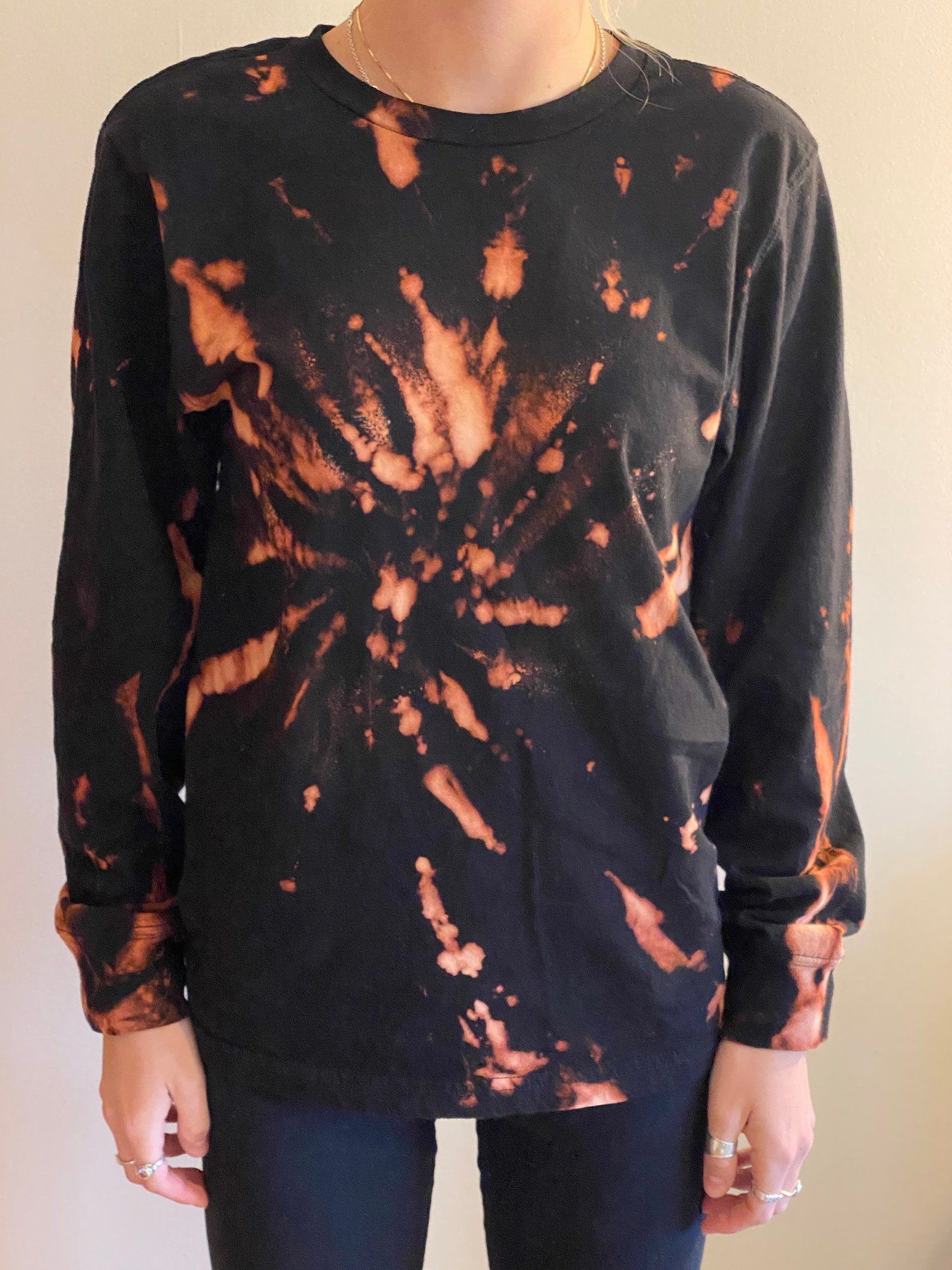 reverse tie dye long sleeve