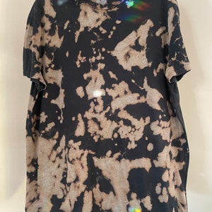 超人気新品 Tie-dye Bleach Black Etsy - Medium) (adult Shirt トップス