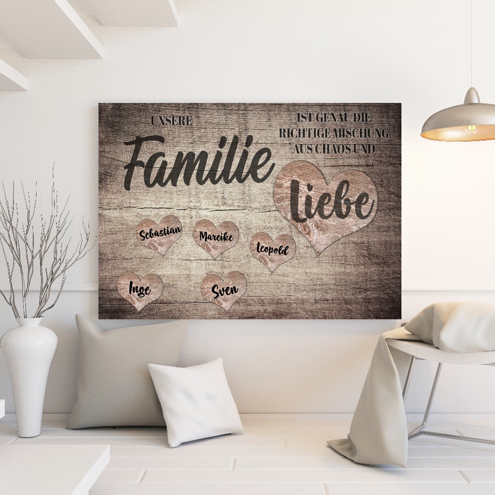 Individuelle KeilrahmenLeinwand Familien Liebe Etsy