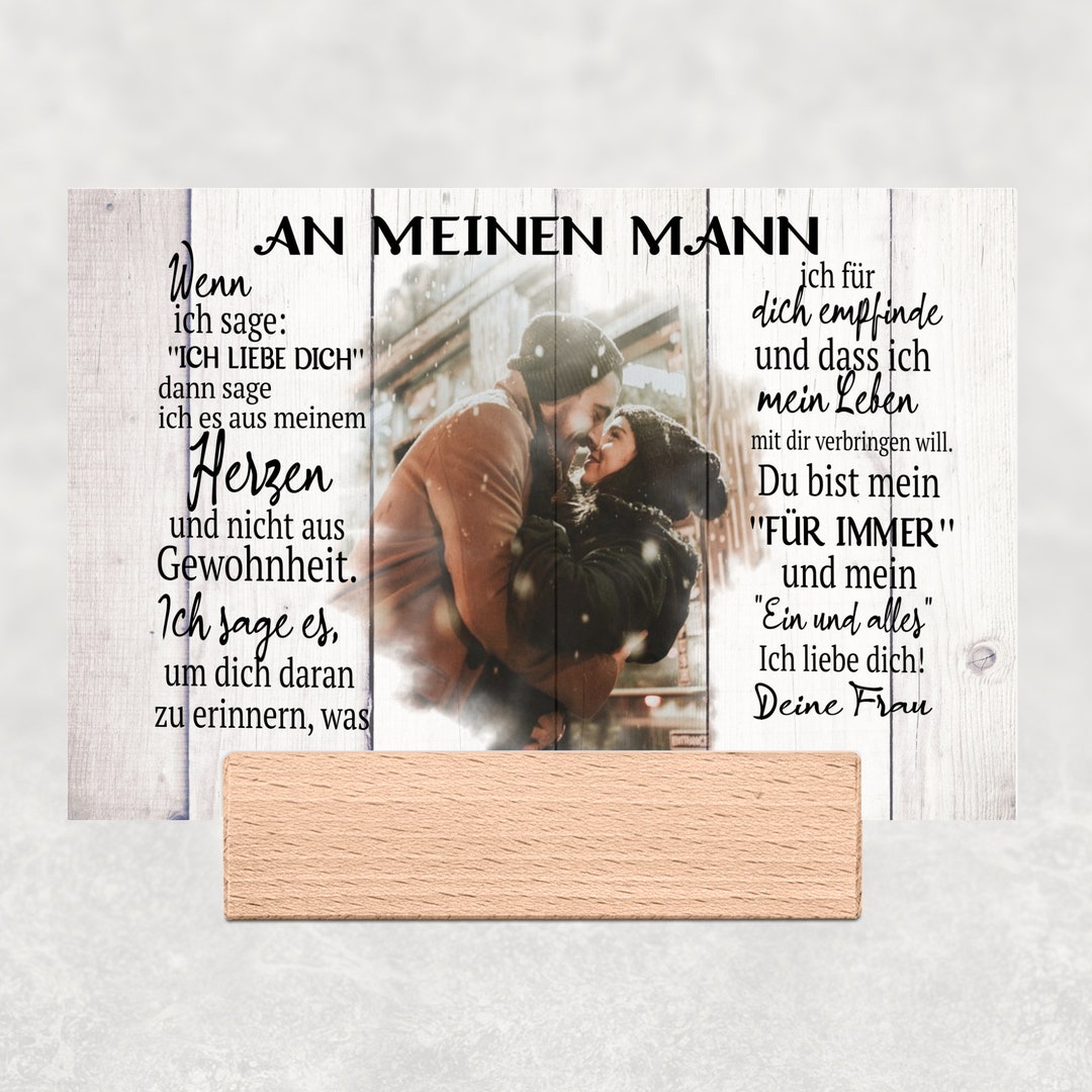 Wie Verführe Ich Meinen Mann Mal Anders An meinen Mann Acrylaufsteller inkl. Holzaufsteller aus Buchenholz