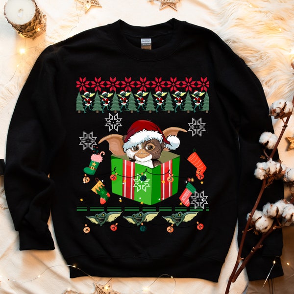 Gremlin Ugly Christmas Sweatshirt Unisex Jumper Christmas Outfit for Christmas Christmas Eve Gift Idea Christmas Outfit Christmas