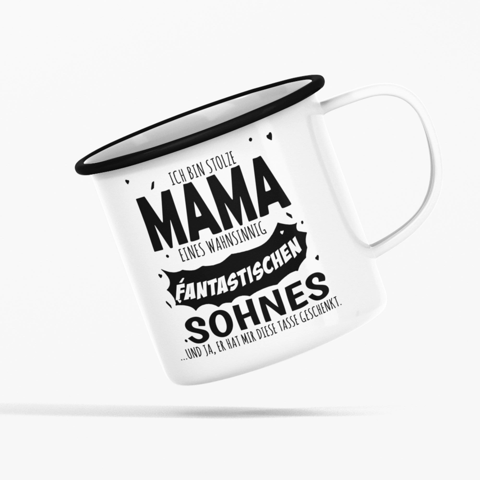 Tasse Stolze Mama - Sohn - 12 Farben Kaffeebecher Kaffeetasse