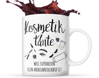 Cosmétique Tata drôle tasse pour esthéticienne esthétique ongles maquillage cadeau pour beauté amant