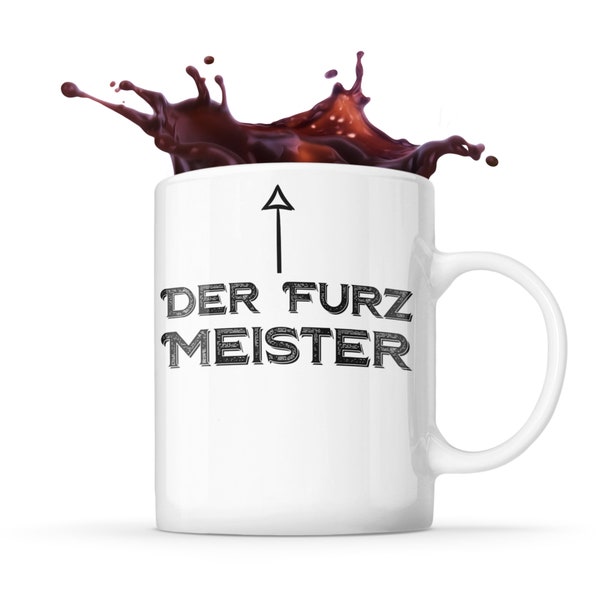 Der Furzmeister Tasse für Papa Vater Bruder oder Freund Geschenk für Kumpel das perfekte Geschenk zum Vatertag oder Geburtstag Furz Furzen