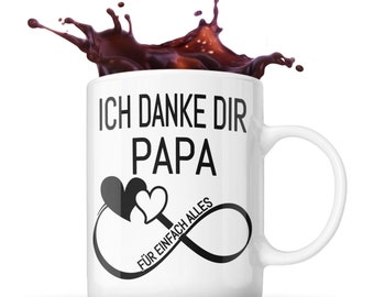 Ich danke dir Papa Tasse Geschenk Vatertag Weihnachten