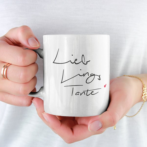 Tasse Lieblingstante Tante Aunt Geschenk Humor Liebe Familie Kaffee Tasse Geburtstag