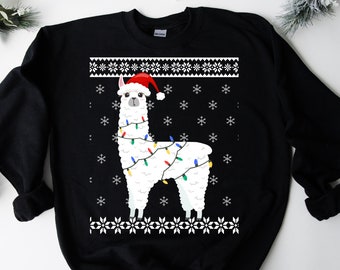 Ugly Christmas Sweatshirt Alpaca Christmas Sweater Sweater for Christmas Black Humor Unisex Christmas Outfit Gift xmas