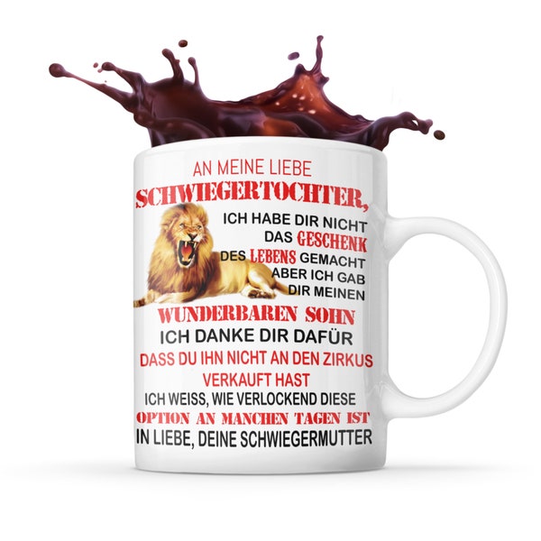 An meine Schwiegertochter Tasse Geschenk Hochzeit für die Frau meines Sohns das perfekte Geschenk für Schwiegertochter