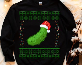 Ugly Christmas Sweatshirt Ugly Christmas Sweater Gurke Pickle Shirt Weihnachten xmas t-shirt Weihnachts Outfit Geschenk zu Weihnachten