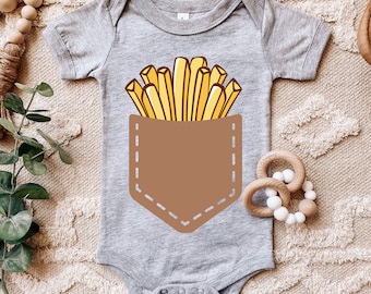 Baby bodysuit fries for babies children for 3, 6, 12, 18 months gift idea baby boy girl newborn funny gift many colors