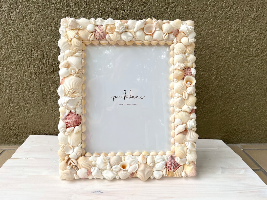 Beach Picture Frame 8x10, Seashell Picture Frame, Palm Beach Chic Home Decor Photo Frame Etsy