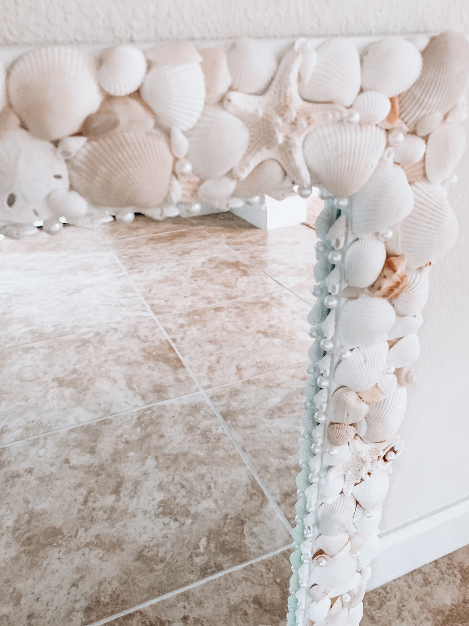 Shell Mirror Large, Any Size, Beach Seashell Mirror, Custom Coastal Shell Mirror, Coastal Decor ...