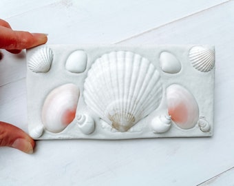 Seashell Accent Tile, Coastal Decor (3x6")