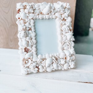 White Seashell Picture Frame: Beach Decor, 4x6 Photo Frame - Etsy