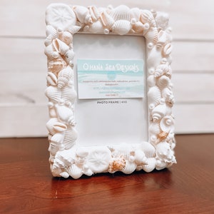 Shell Picture Frame, 4x6 Picture Frame, Beach Picture Frame, Beach Decor