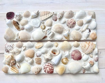 Shell Tile for Coastal Decor, Shell Tiles, Fireplace Tiles, Sea Shells, Decorative Tile, Beach Backsplash, Deco Tile Beachy