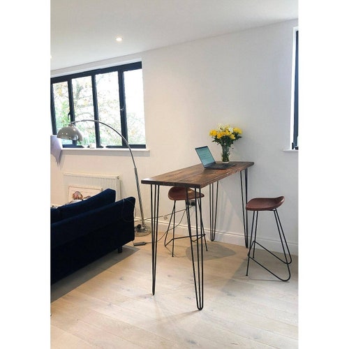 Reclaimed Breakfast Bar With Hairpin Legs Hallway Table Etsy UK