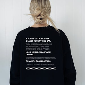 Formule 1 Dan verander je je auto Sweatshirt | Toto Wolff Christian Horner | Ik heb het uitgeprint | Verander je auto-sweatshirt