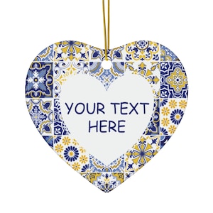 Adorno navideño de Portugal - Adorno personalizado de azulejos portugueses - Decoración navideña - Decoración portuguesa para el hogar - Regalos portugueses