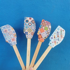 Silicone spatula Portuguese tiles azulejos - Gift from Portugal -Kitchen Decor Portugal