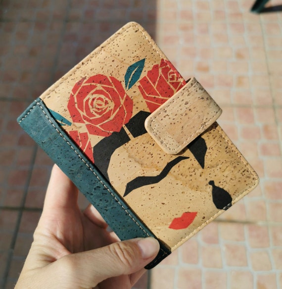 フリーダ・カーロ コルクウォレット：ヴィーガンRFIDカードホルダー