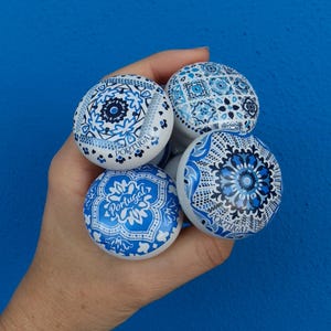 Set di tappi per bottiglie di vino portoghese – Bomboniera per matrimonio in sughero Azulejo