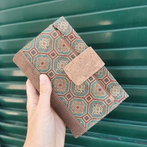 Big cork wallet RFID Portuguese tiles - Vegan wallet ladies - Unique gift from Portugal