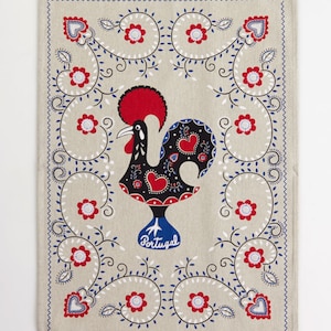 Pano de cozinha algodão galo português - Pano de cozinha decorativo Galo de Barcelos - Portugal gifts