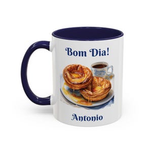 Pastel de Nata Mug - Personalized Mug Portugal - Portugal Decor - Custom Portugal Gifts - Bom Dia Mug - Portuguese Gift