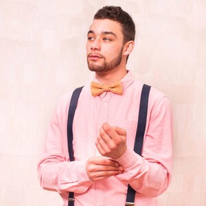 Natural Bow Tie - Vegan Bow Tie - Cork Bow Tie - Wedding Bow Tie - Vegan Gift for Him