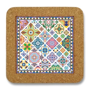 Portuguese tiles cork trivet azulejos - Heat trivet - Portugal gifts - Portuguese souvenir - Home decor Portugal