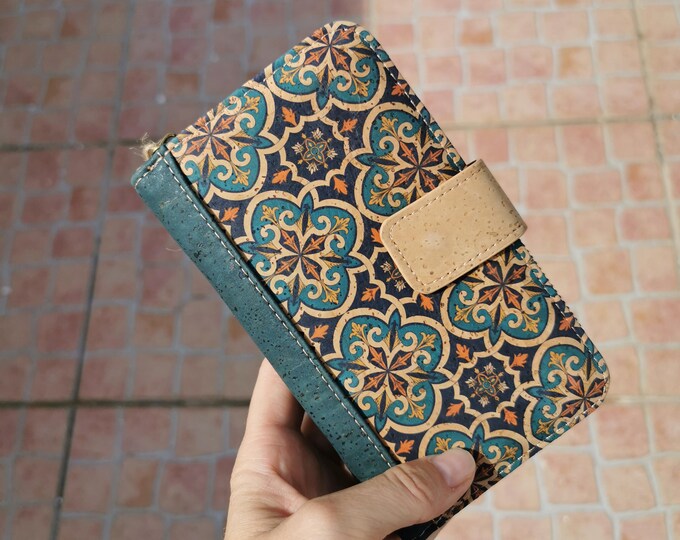 Portuguese Tiles Azulejo Vegan Wallet Zip Woman - Ladies Big Cork ...