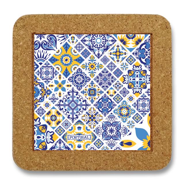 Portuguese tiles cork trivet azulejos - Heat trivet - Portugal gifts - Portuguese souvenir - Home decor Portugal