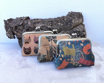 Vegan Cork Coin Purse – Clasp Closure, Eco-Friendly Wallet