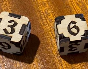 Planos DXF para dados cortados con láser (descarga digital)