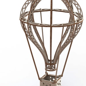 Scaricamento digitale. NON riceverai un articolo fisico. Piani DXF per mongolfiere tagliate al laser. Altezza ca. 280 mm. Include diagrammi